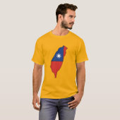 T-shirt Carte du drapeau taïwanais (Devant entier)