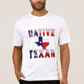T-shirt Carte du drapeau texan natif (Devant)