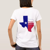 T-shirt Carte du drapeau Texas Forever (Dos)