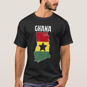 T-shirt Carte du Ghana Pays africain Drapeau du Ghana