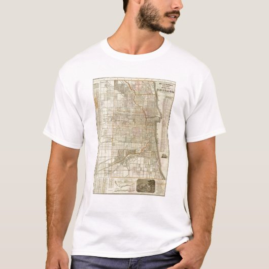 T-shirt Carte du guide de Blanchard de Chicago (Devant)