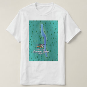 T-shirt Carte du lac Seneca, NYC