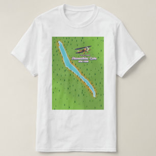 T-shirt carte du lac Skaneateles à New York