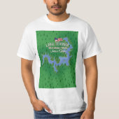 T-shirt Carte du lac Texoma USA. (Devant)