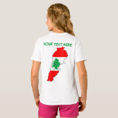 T-shirt Carte du Liban avec drapeau (Dos entier)