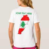 T-shirt Carte du Liban avec drapeau (Dos)
