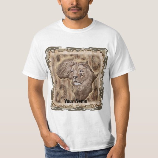 T-shirt Carte du lion africain (Devant)