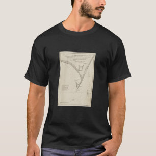 T-shirt Carte du littoral national de Cape Lookout vintage
