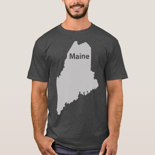 T-shirt Carte du Maine Plan de l'état de la maison Fierté (Devant)