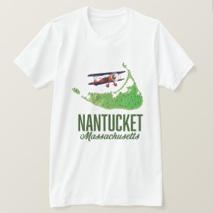 T-shirt Carte du Massachusetts de Nantucket