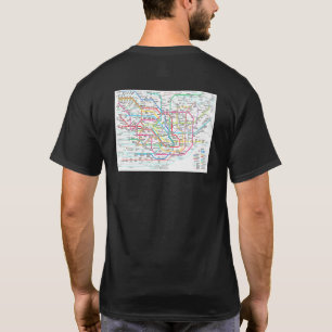 T-shirt Carte du métro de Tokyo Japon