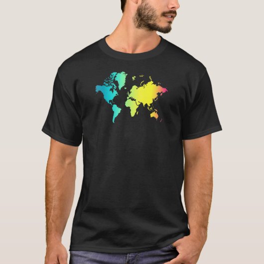 T-shirt Carte du monde (Devant)