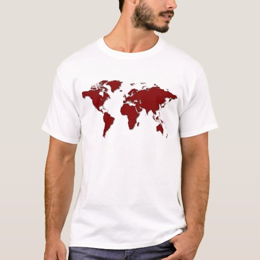 T-shirt Carte du monde (Devant)