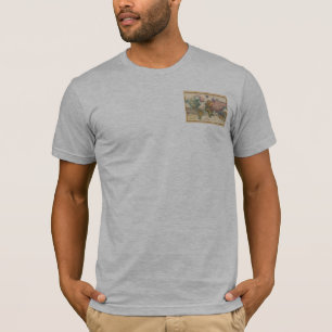 T-shirt Carte du Monde 1780 Bonne Antique Planisphère