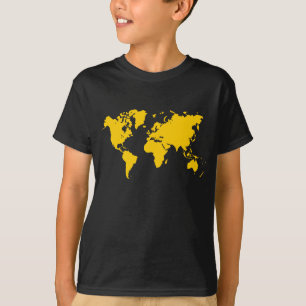 T-shirt Carte du monde - Ambre