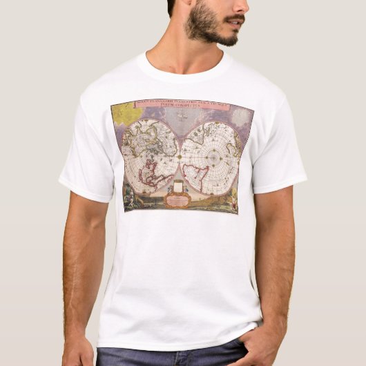 T-shirt Carte du monde antique (Devant)