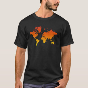 T-shirt Carte du monde coloré One World Travel et Philant