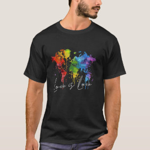 T-shirt Carte du monde coloré Retro Cool Graphic be Summer