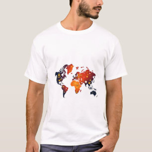T-shirt Carte du monde culturel