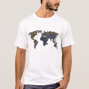 T-shirt Carte du monde de jeans