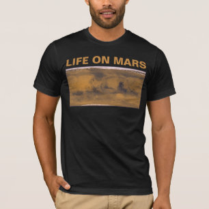 T-shirt Carte du monde de Mars Red Planet par satellite