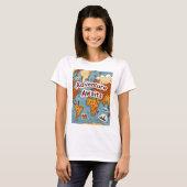 T-shirt Carte du monde de voyage avec devis (Devant entier)