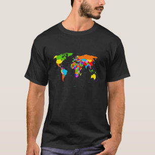 T-shirt Carte du monde des enfants garçons Carte des fille