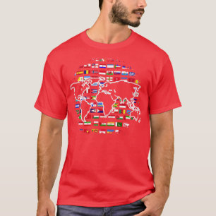 T-shirt Carte du monde des voyages Traveller International