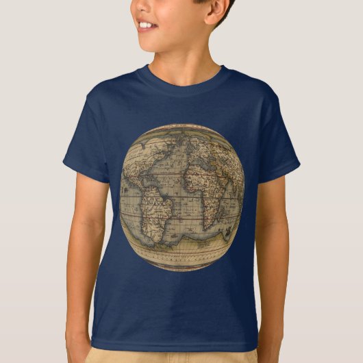 T-shirt Carte du monde d'Ortelius (Devant)