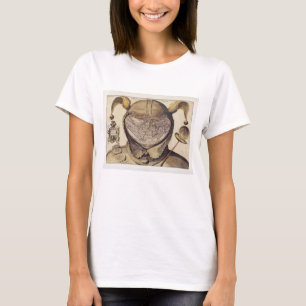 T-shirt Carte du monde du casquette de l'imbécile