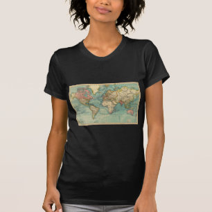 T-shirt Carte du monde vintage