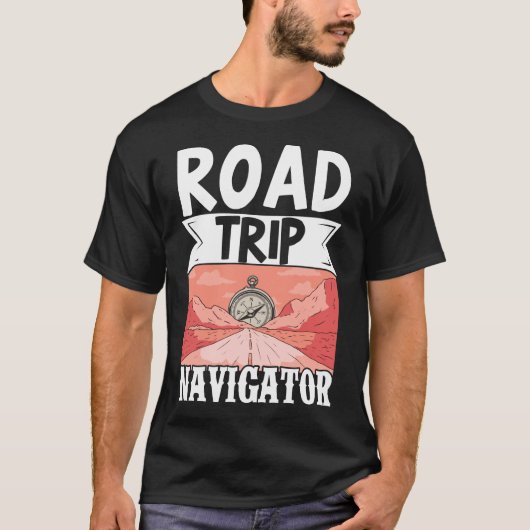 T-shirt Carte du Navigateur de la route de vacances du voy (Devant)