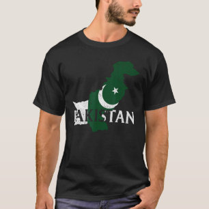 T-shirt Carte du Pakistan Drapeau Fier Patriote pakistanai