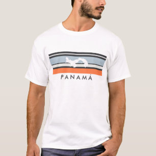 T-shirt Carte du Panama : Rayures modernes