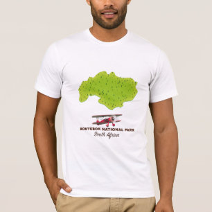 T-shirt Carte du parc national de Bontebok en Afrique du S