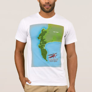 T-shirt Carte du parc national de Table Mountain en Afriqu