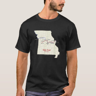 T-shirt Carte du parcours de la piste Katy