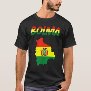 T-shirt Carte du pays Bolivie Drapeau Bolivie Drapeau boli