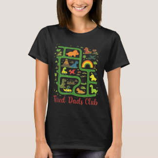 T-shirt Carte du pays des dinosaures Papa Club des papas f