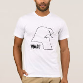 T-shirt Carte du pays koweïtien Forme de frontière nationa (Devant)