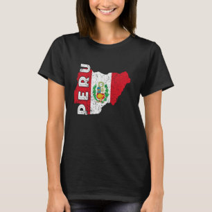 T-shirt Carte du Pérou Drapeau péruvien Fierté péruvienne