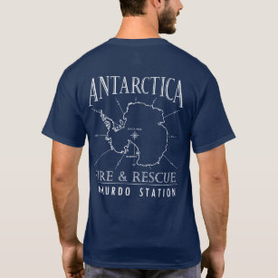 T-shirt Carte du pôle Sud du service des incendies de l'An