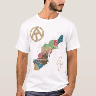 T-shirt Carte du Randonnée du sentier des Appalaches 