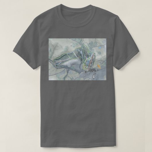 T-shirt Carte du sentier de la station grecque Peak (Design devant)