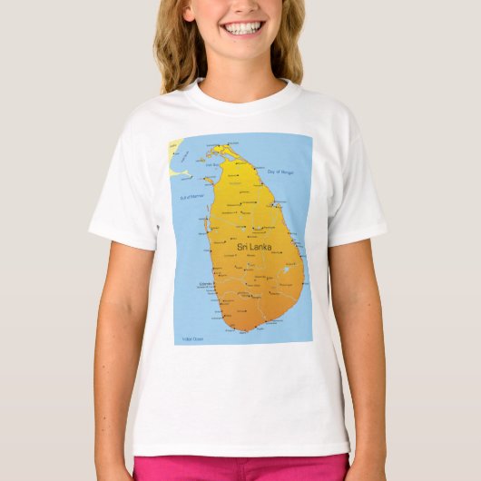 T-shirt Carte du Sri Lanka (Devant)