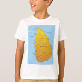 T-shirt Carte du Sri Lanka (Devant)