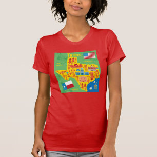 T-shirt Carte du Texas d'enfants