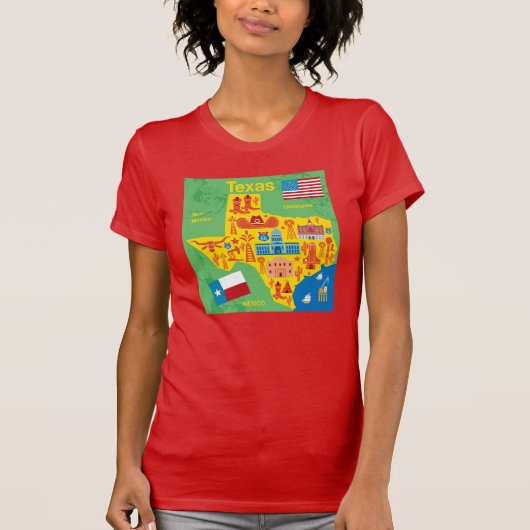 T-shirt Carte du Texas d'enfants (Devant)