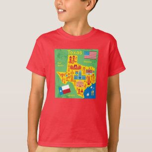 T-shirt Carte du Texas d'enfants