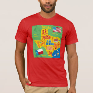 T-shirt Carte du Texas d'enfants